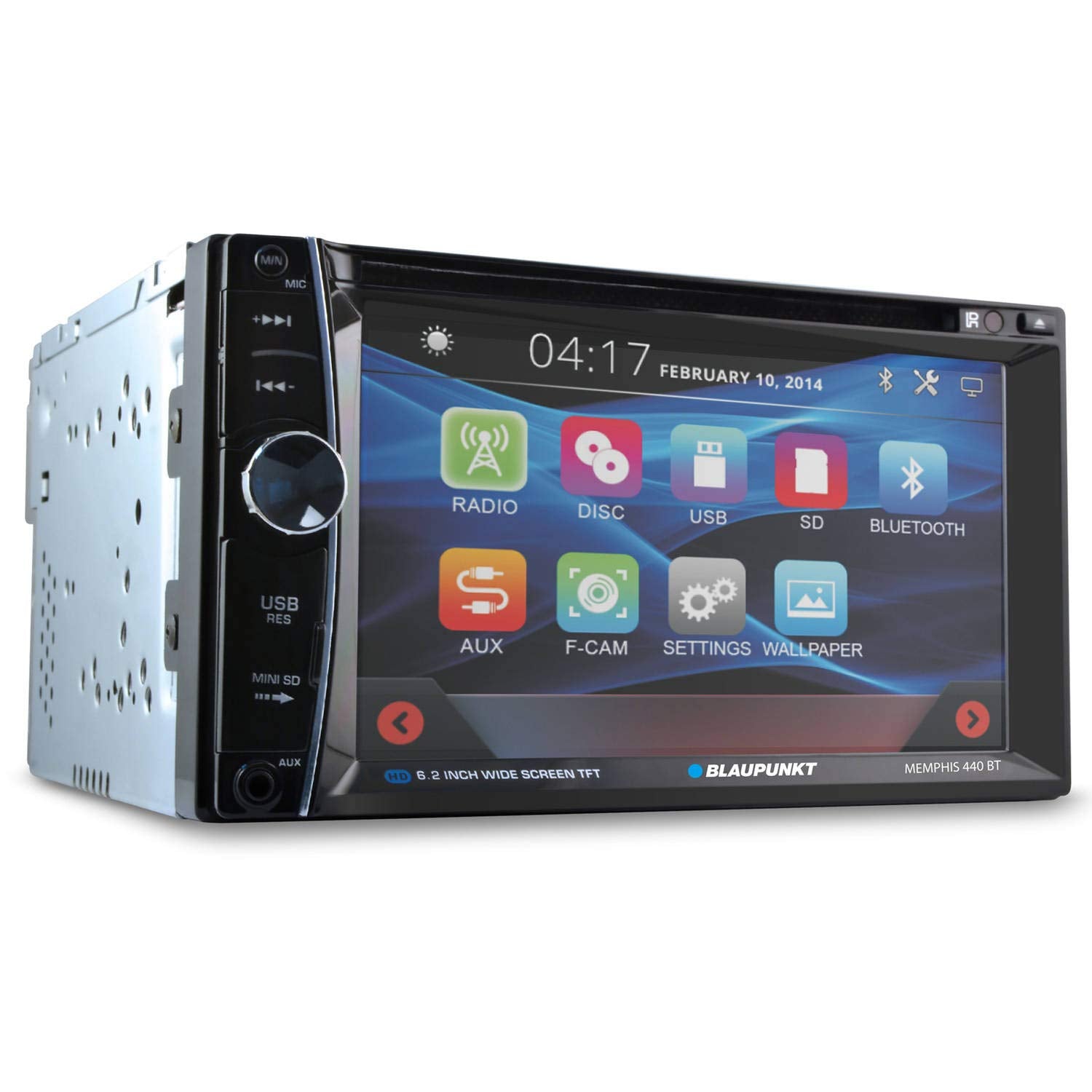 Blaupunkt MEMPHIS440BT - 6.2 in. Double-DIN In-Dash DVD Receiver with Bluetooth Blaupunkt MEMPHIS440BT - 6.2 in. Double-DIN In-Dash DVD Receiver with Bluetooth